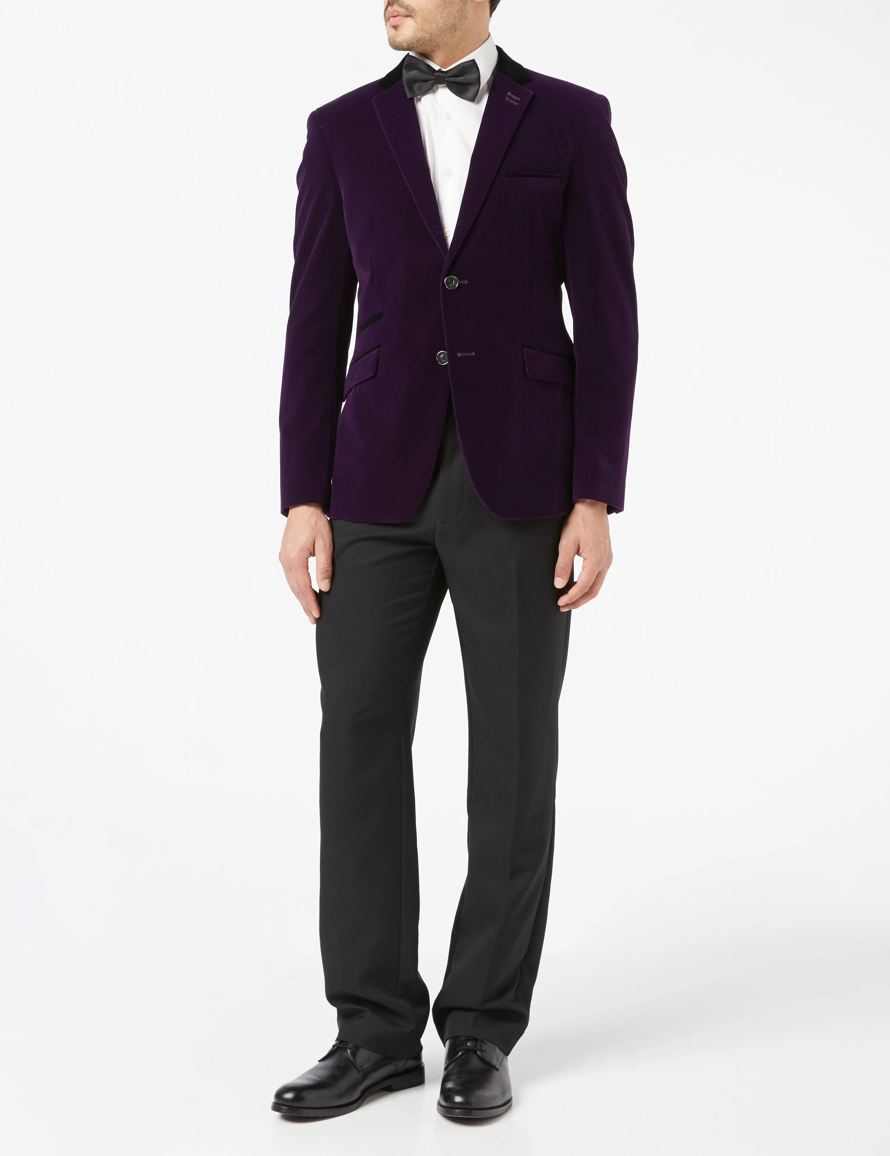 RICKY - Purple Soft Velvet Dinner Jacket