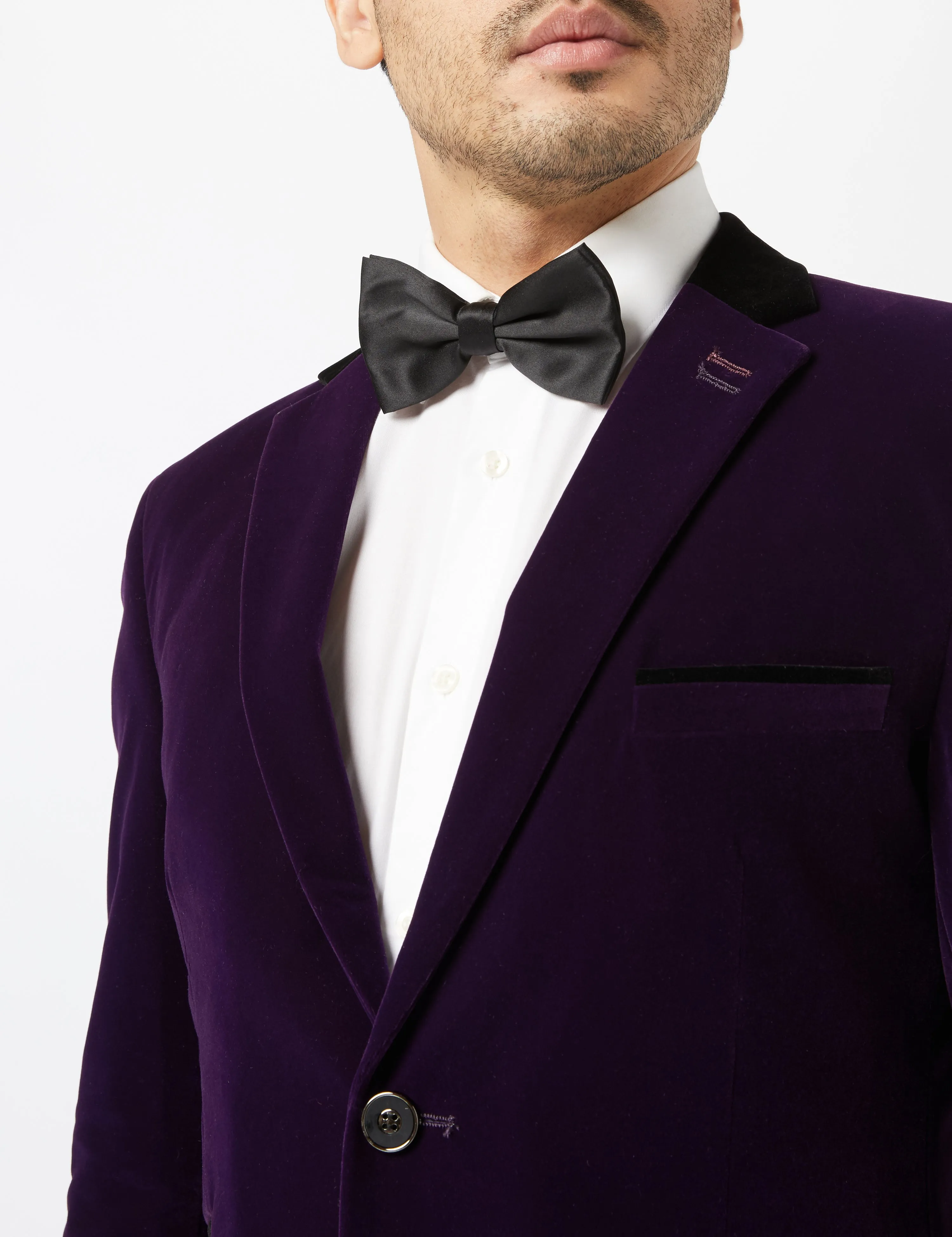 RICKY - Purple Soft Velvet Dinner Jacket