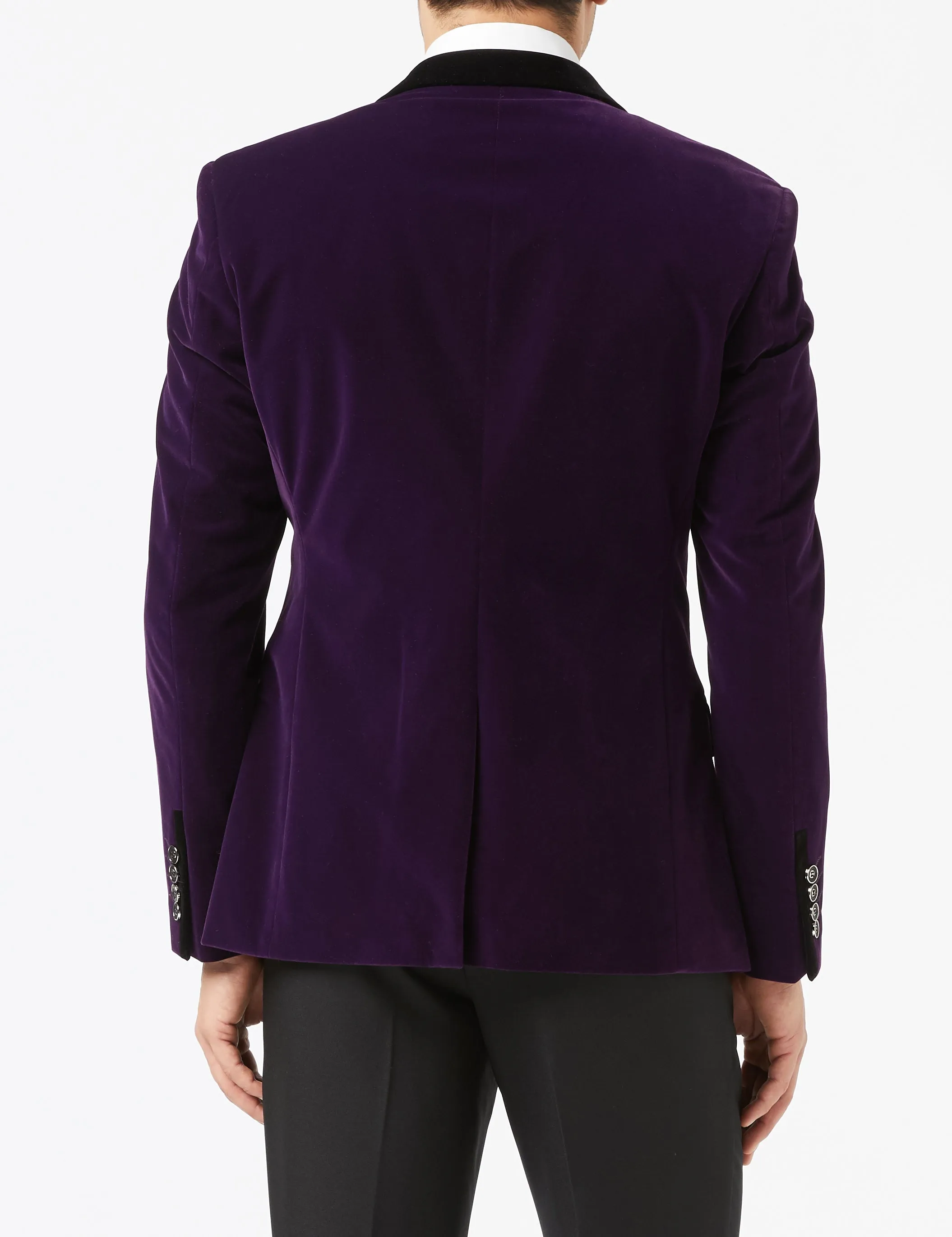 RICKY - Purple Soft Velvet Dinner Jacket