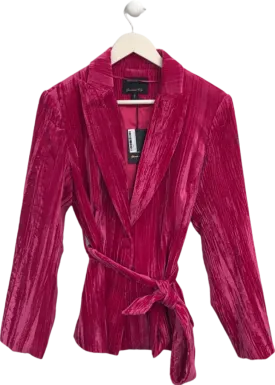 River Island Pink Velvet Blazer UK 10