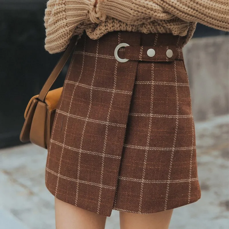 Signature 2019 Collection Preppy Vintage High Waist Plaid Skirt *Caravan Maya Exclusive