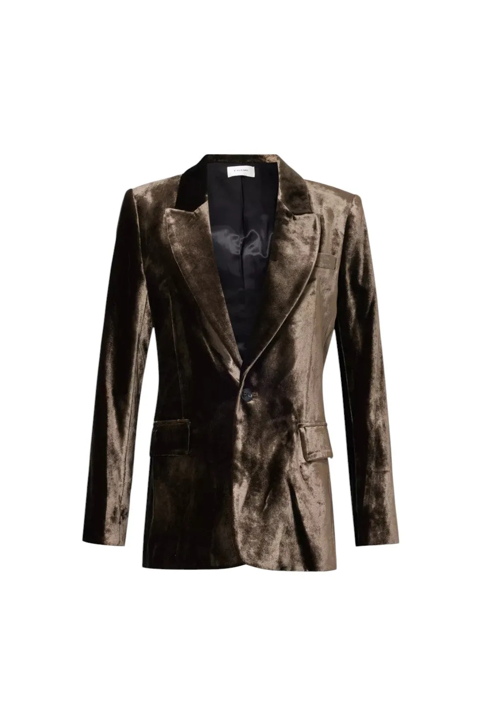 Slim Velvet Blazer - Espresso