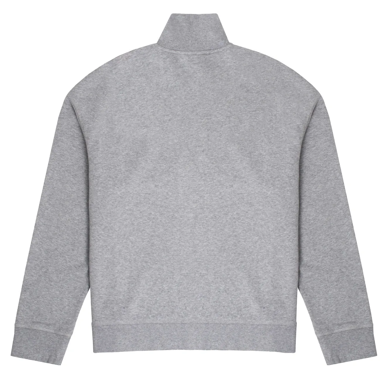 Sunspel Womens Half Zip Loopback Sweatshirt Grey Melange