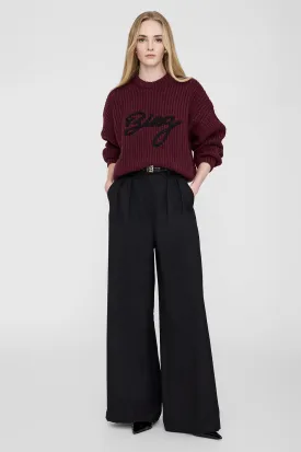 Sydney Crew Sweater Signature - Zinfandel