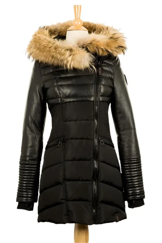 SYLVIA Leather Sleeved Down Parka: A Timeless Icon of Winter Elegance