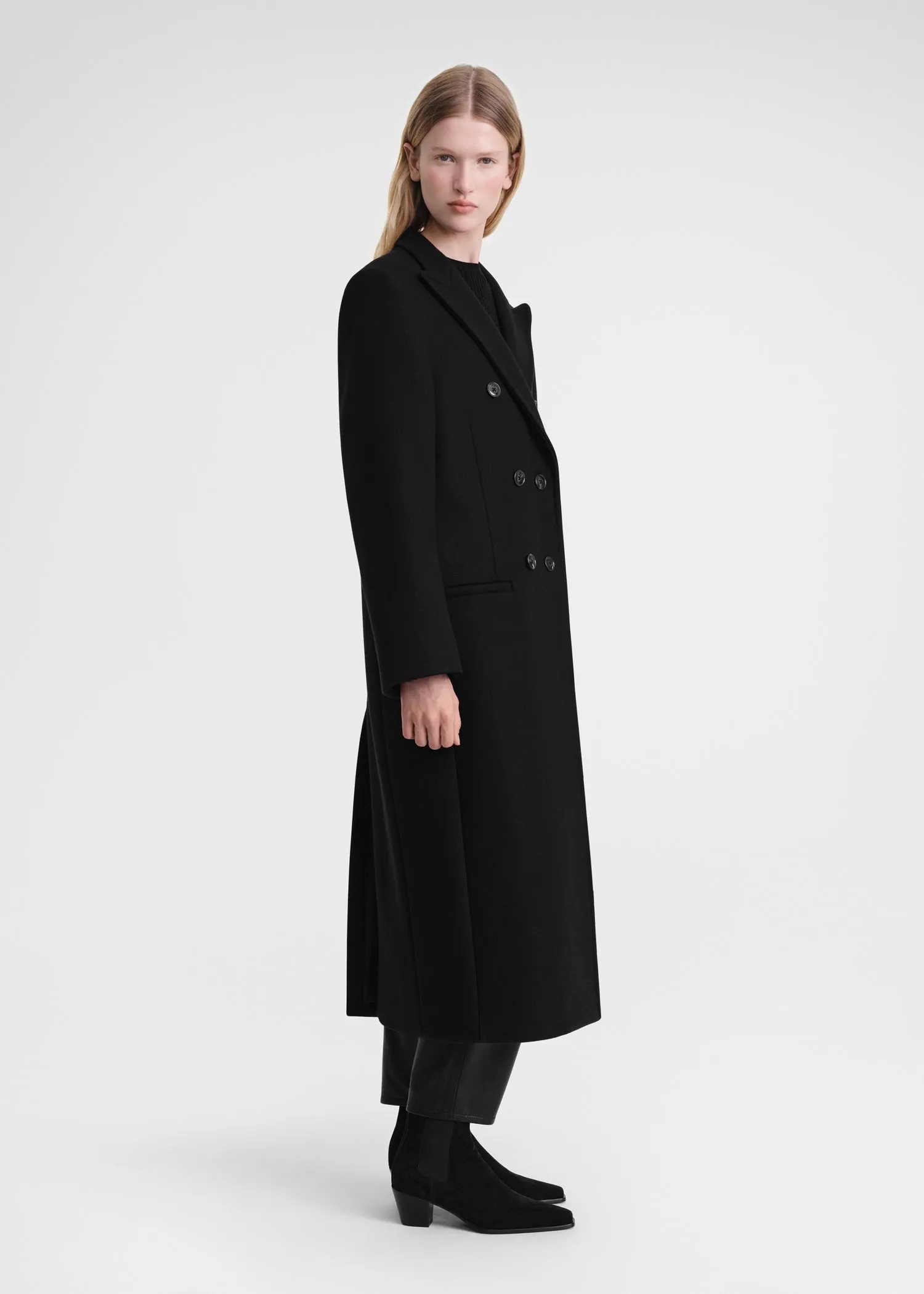 Tailored overcoat black