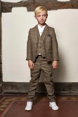 Ted Tan Boys Tweed Wedding Suit | Wedding Suit | Father & Son Suit | Kids Suit