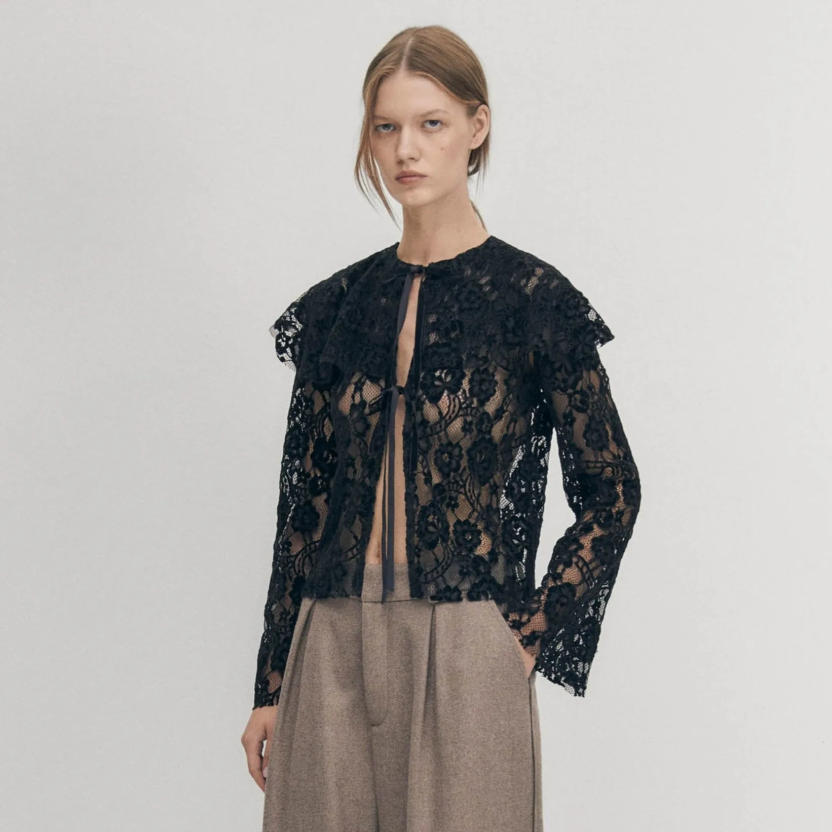 Tolpa Lace Black Blouse