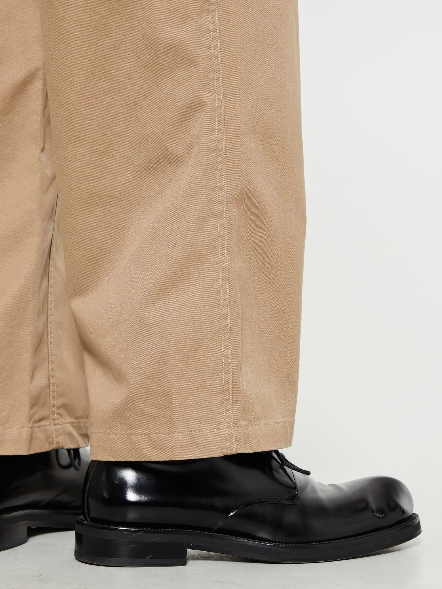 Twill Patchwork Climber Pants in Tan