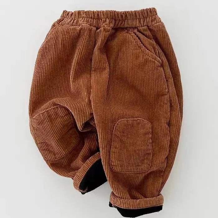 Warm Corduroy Solid Pants