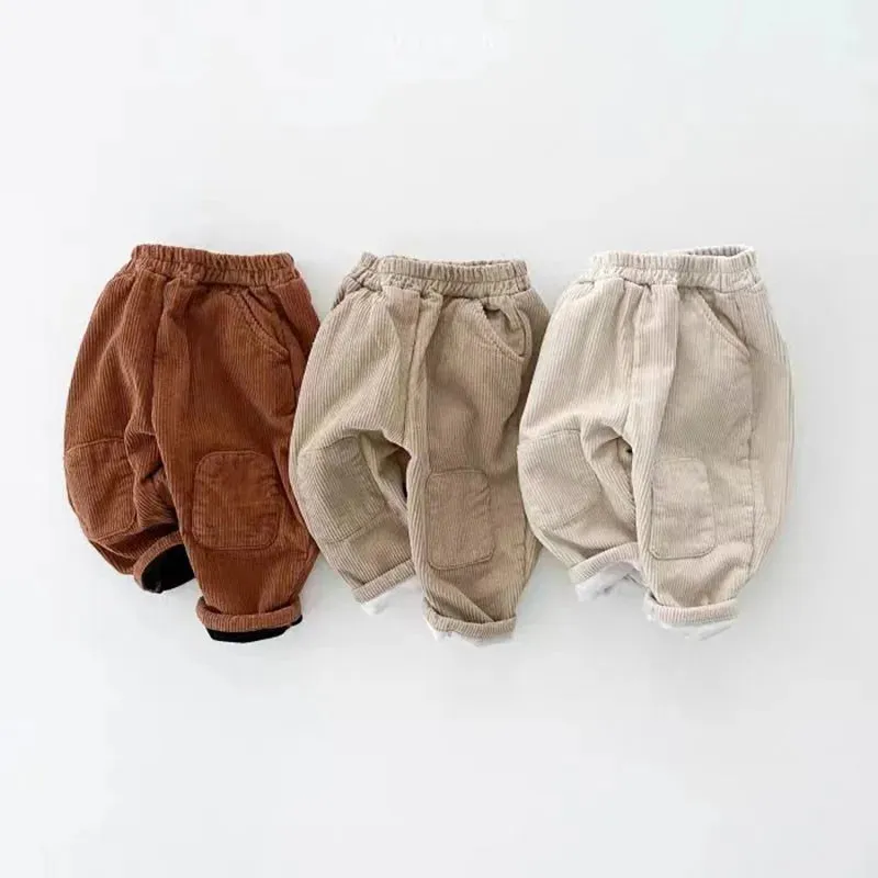 Warm Corduroy Solid Pants