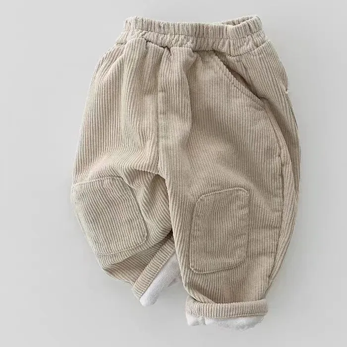 Warm Corduroy Solid Pants