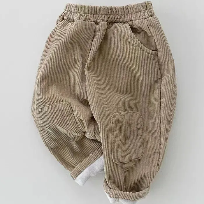 Warm Corduroy Solid Pants