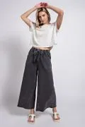 Washed Terry Knit Wide Pants