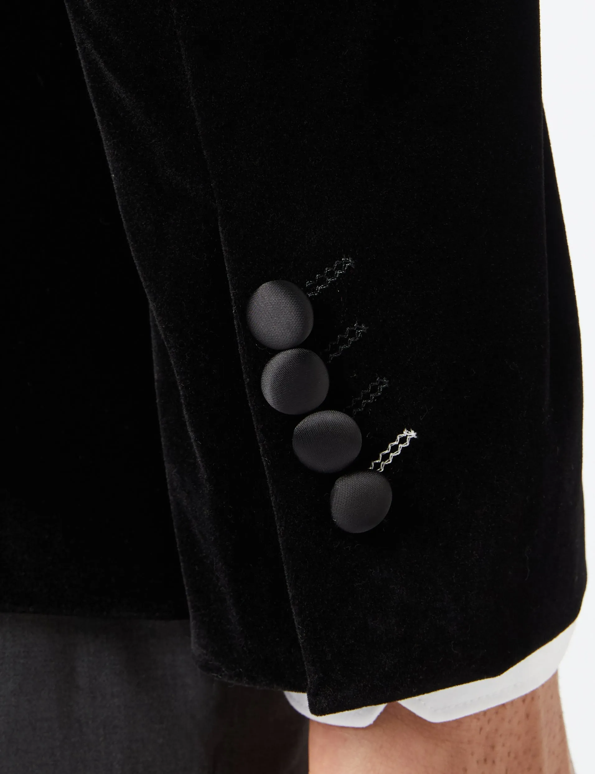 WILLS - Black Soft Velvet Dinner Jacket