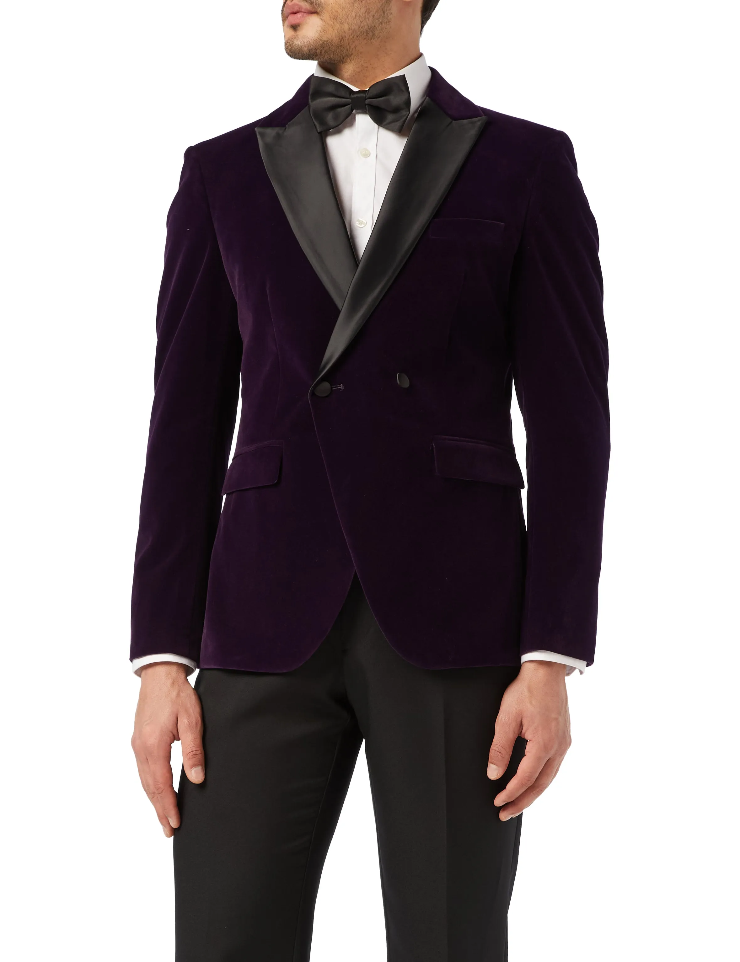 WILLS - Purple Soft Velvet Dinner Jacket