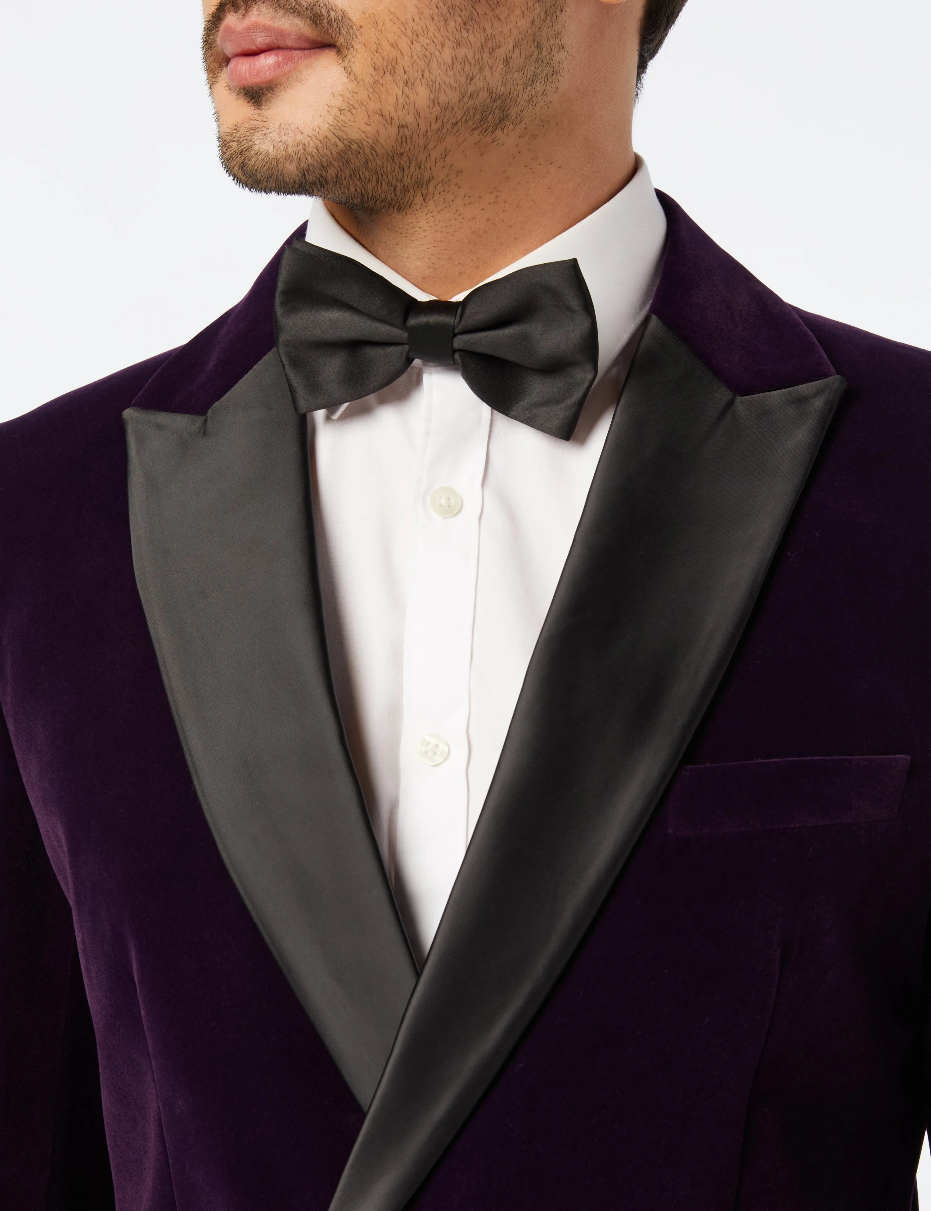 WILLS - Purple Soft Velvet Dinner Jacket