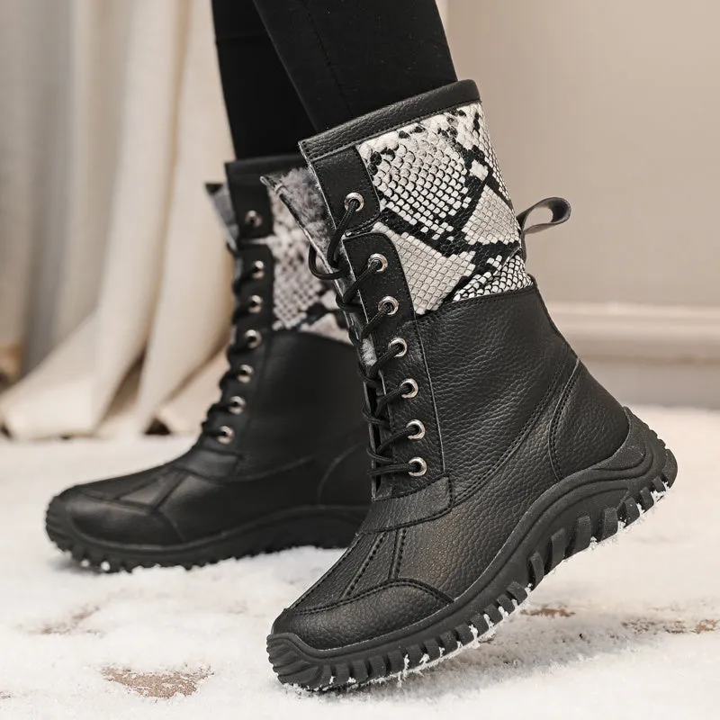 Winter Snow Boots Women Comfortable Ankle Boots Women Lace Up Warm Platform Boots