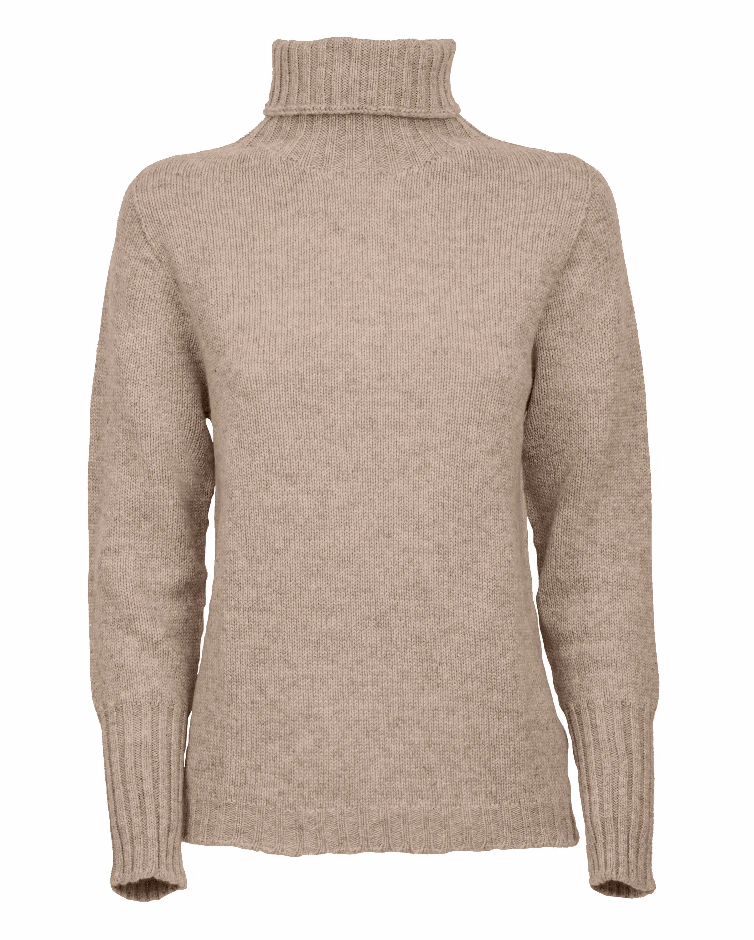 Women's Classic Cashmere Turtleneck Sweater Taupe