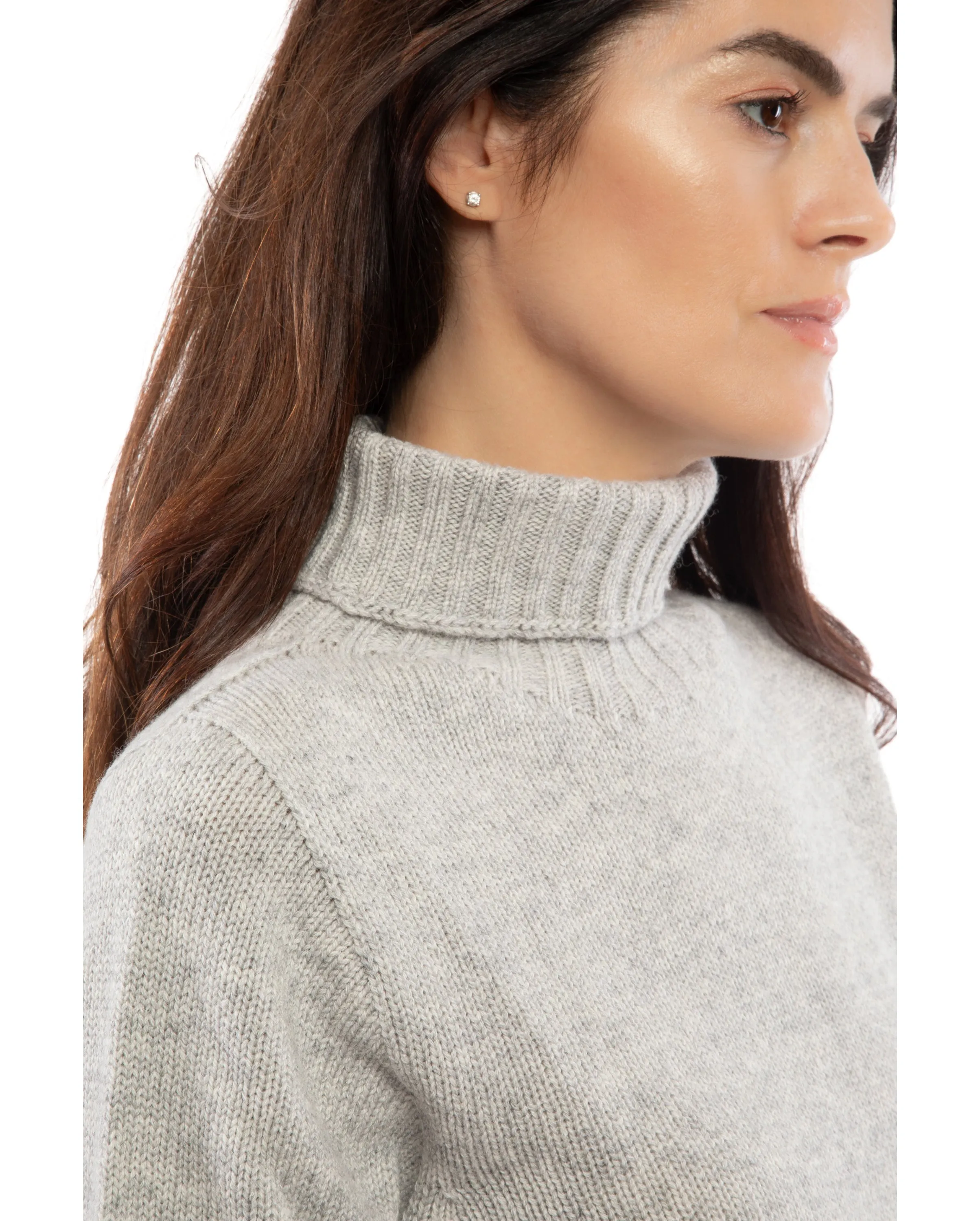 Women's Classic Cashmere Turtleneck Sweater Taupe