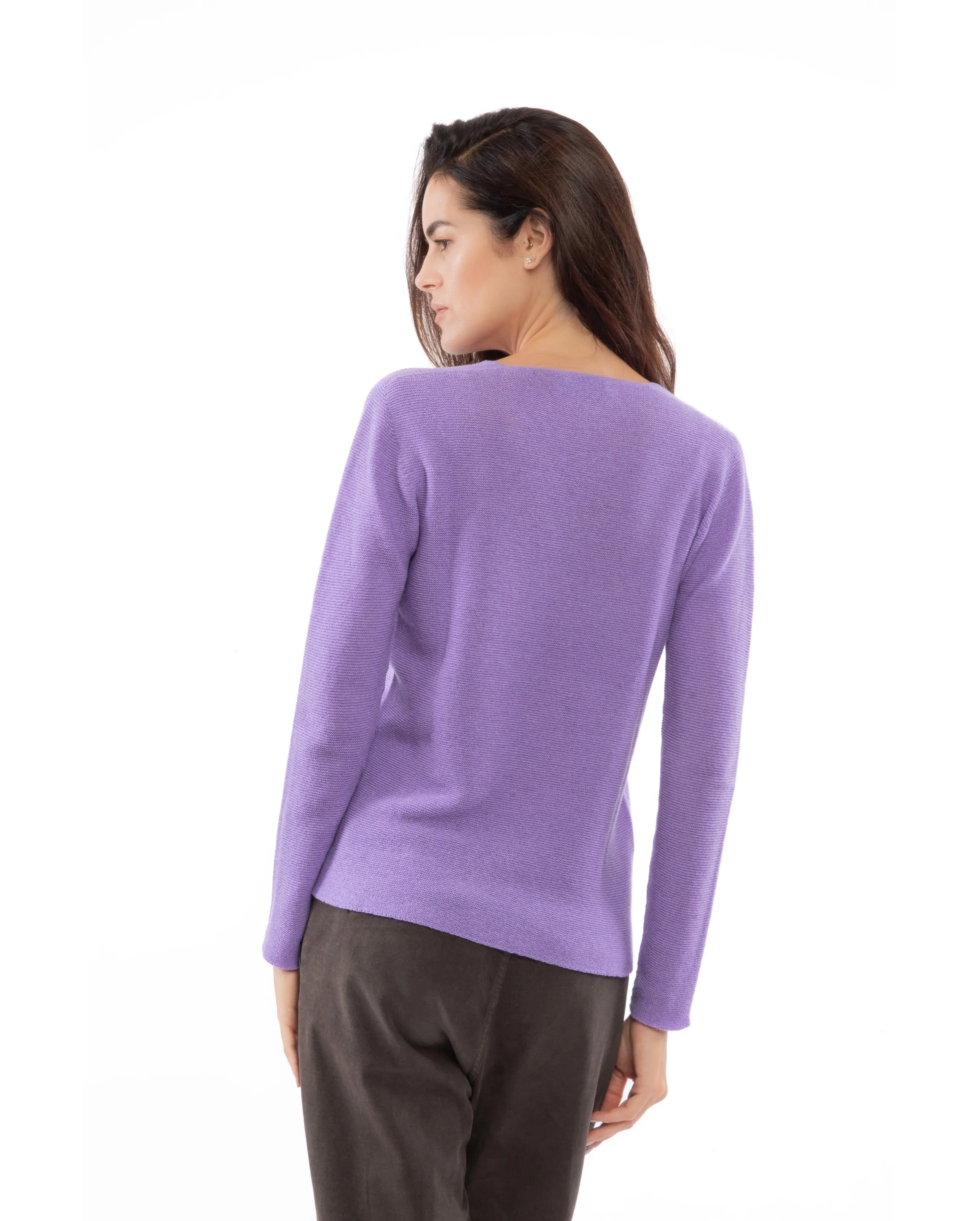 Women's Pure Cashmere Links Stitch V-Neck Camel