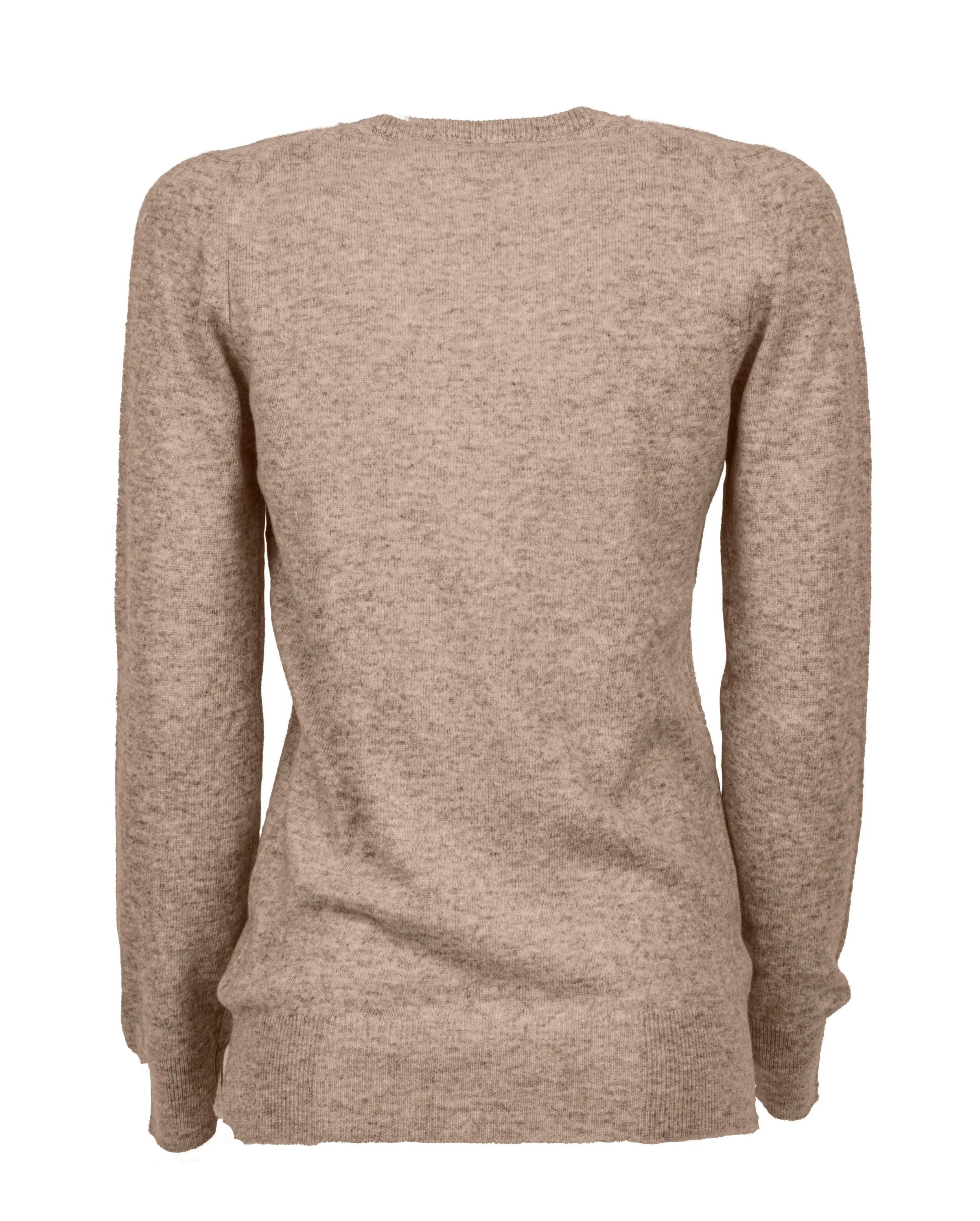 Women's Pure Cashmere V-Neck Sweater Taupe